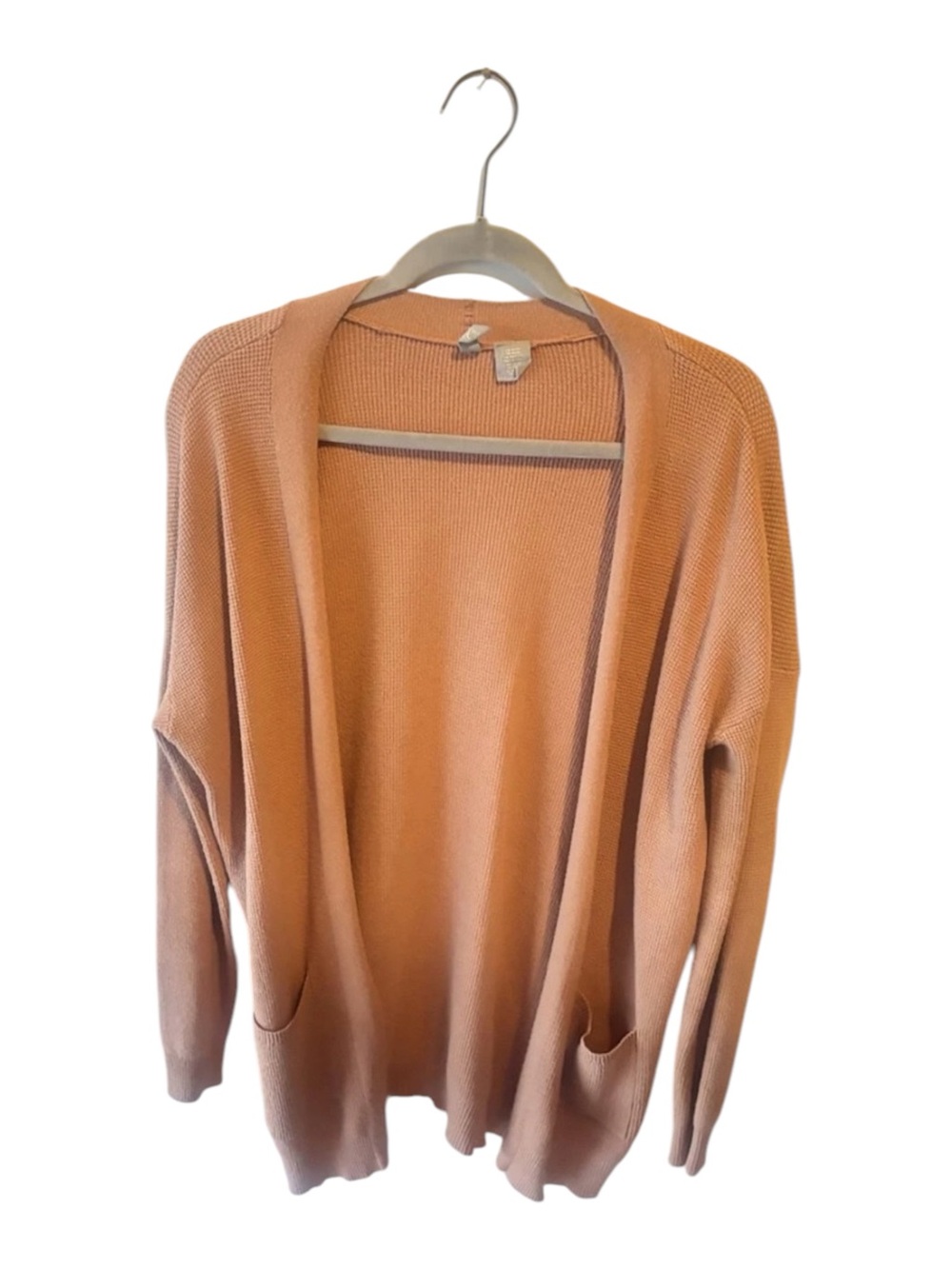 Sky and Sparrow Open-Front Cardigan Sweater in Peach
